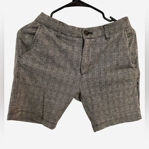 Civil society 30waist flex, black and gray panel shorts